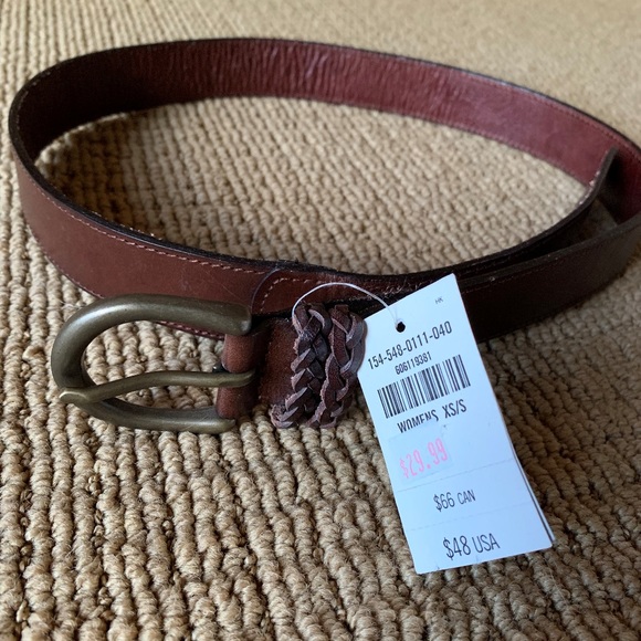Abercrombie & Fitch braided khaki cotton & leather belt- size 32-A&F Moose EUC Abercrombie & Fitch braided Cotton & Leather Belt - size 30  main image 4